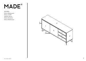 Hướng dẫn sử dụng MADE Elona (70x160x40) Tủ ngăn kéo