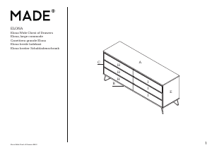 Hướng dẫn sử dụng MADE Elona (70x160x45) Tủ ngăn kéo