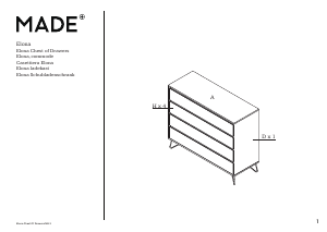 Hướng dẫn sử dụng MADE Elona (100x120x45) Tủ ngăn kéo