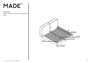 Manuale MADE Hattan Struttura letto