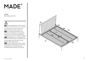 Manuale MADE Penn Struttura letto