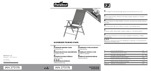 Instrukcja Florabest IAN 270176 Krzesło ogrodowe