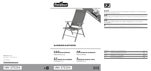 Manuale Florabest IAN 273256 Sedia da giardino