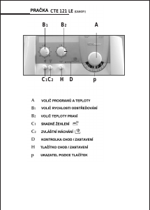 Manuál Candy CTE 121LE-16 Pračka