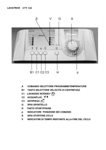 Manuale Candy CTY 104 SY Lavatrice