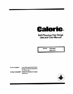 Handleiding Caloric RSF3410UL Fornuis