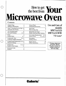 Manual Caloric MWT4451D Microwave