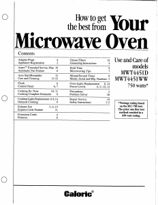 Handleiding Caloric MWT4451D Magnetron