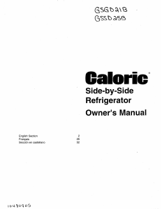 Manual Caloric GSSD25BL Fridge-Freezer