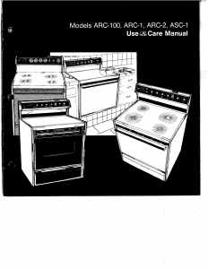 Manual Amana ARC1 Range