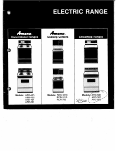 Manual Amana ARC502W Range