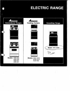 Manual Amana ARC505BW Range