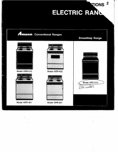 Manual Amana ARC515W Range