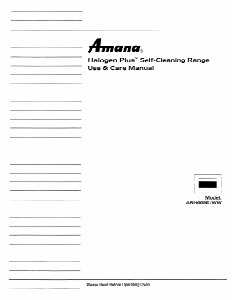 Handleiding Amana ARH665WW Fornuis