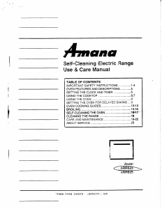 Handleiding Amana ARR623W Fornuis