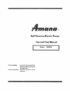 Handleiding Amana ARR630W Fornuis