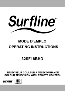 Mode d’emploi Surfline 32SF18BHD Téléviseur LCD