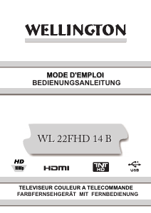 Mode d’emploi Wellington WL22FHD14B Téléviseur LCD