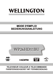 Bedienungsanleitung Wellington WP26HD11BU LCD fernseher