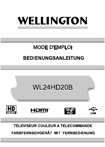 Mode d’emploi Wellington WL24HD20B Téléviseur LCD
