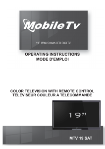 Mode d’emploi Mobile TV MTV19SAT Téléviseur LCD