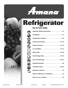 Mode d’emploi Amana ASD262RHRQ Réfrigérateur combiné