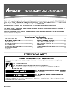 Manual Amana ABB2522FEW11 Fridge-Freezer