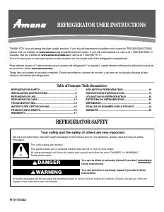 Mode d’emploi Amana AFI2538AEQ13 Réfrigérateur combiné