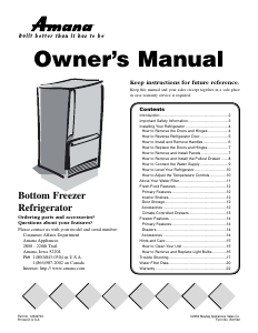 Manual Amana ARB9058CW Fridge-Freezer