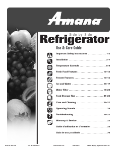 Manual Amana ASD262RHRW Fridge-Freezer