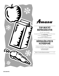 Mode d’emploi Amana ATF1822MRH00 Réfrigérateur combiné