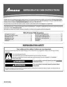 Manual Amana ATB1822MRS00 Fridge-Freezer