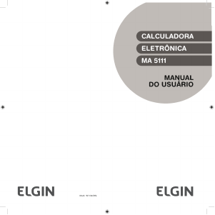 Manual Elgin MA 5111 Calculadora de impressão
