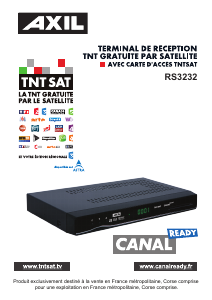 Mode d’emploi AXIL RS3232 (TNT Sat) Récepteur numérique