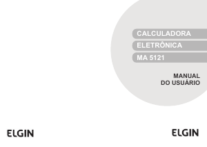 Manual Elgin MA 5121 Calculadora de impressão