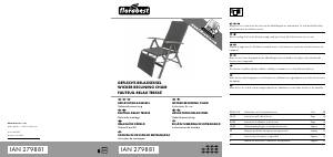 Manual de uso Florabest IAN 279881 Silla de jardín