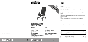 Mode d’emploi Florabest IAN 279630 Chaise de jardin