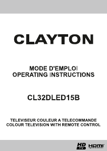 Mode d’emploi Clayton CL32DLED15B Téléviseur LCD