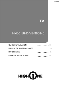 Mode d’emploi High One HI4001UHD-VE Téléviseur LCD