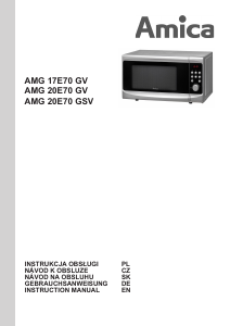 Manual Amica AMG17E70GV Microwave