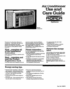 Handleiding Roper X05002W01 Airconditioner