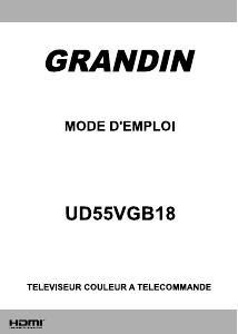 Mode d’emploi Grandin UD55VGB18 Téléviseur LCD