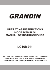 Mode d’emploi Grandin LC16M211 Téléviseur LCD