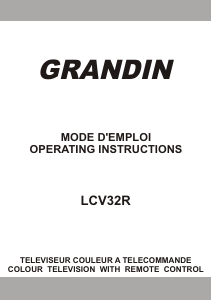 Mode d’emploi Grandin LCV32R Téléviseur LCD