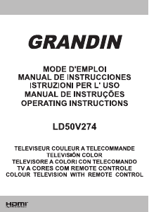 Mode d’emploi Grandin LD50V274 Téléviseur LCD