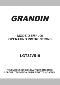 Mode d’emploi Grandin LGT32V510 Téléviseur LCD