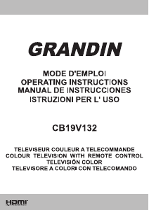 Mode d’emploi Grandin CB19V132 Téléviseur LCD