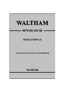 Mode d’emploi Waltham WTFHD 4211B Téléviseur LCD