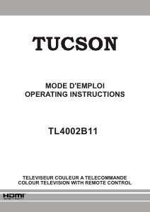 Mode d’emploi Tucson TL4002B11 Téléviseur LCD