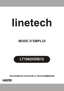 Mode d’emploi Linetech LT1962HDB12 Téléviseur LCD